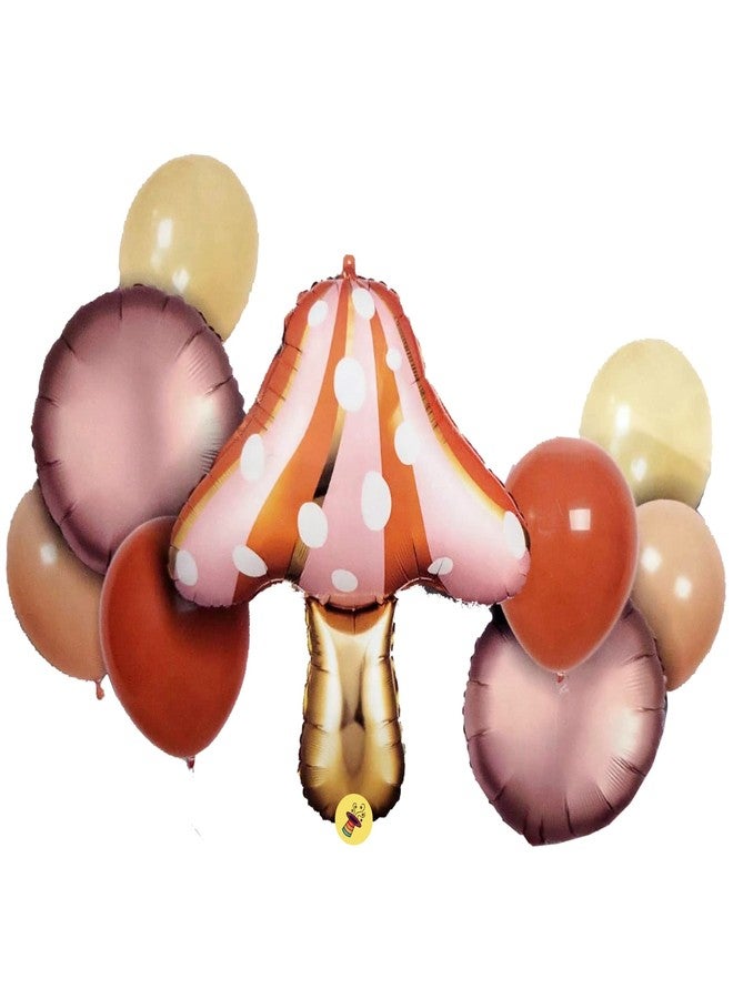 Atpata Funky Mushroom Theme Foil Balloon Set for Kids Birthday Enchanted Forest Theme Party Decoration - Image 1